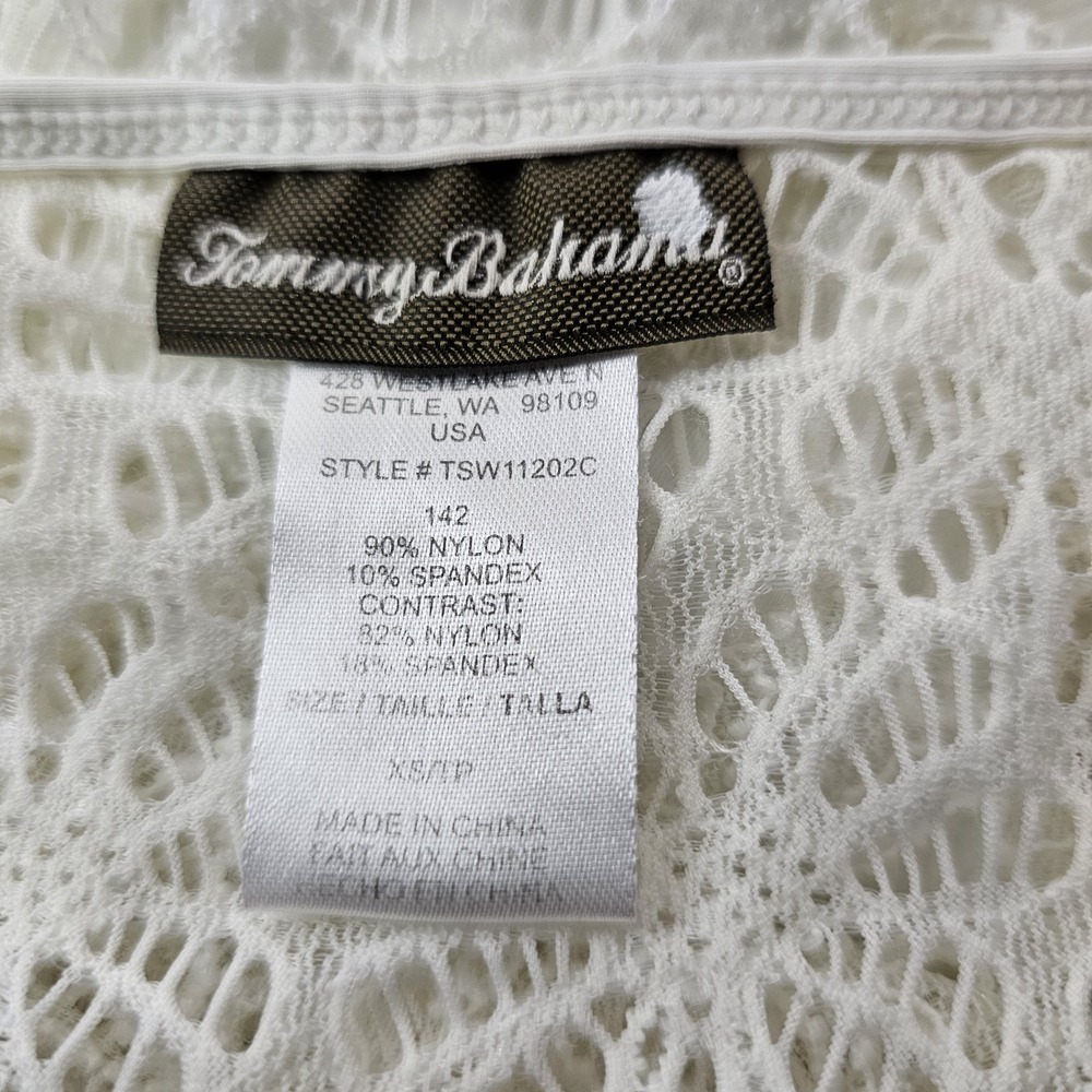 Tommy Bahama XS White Lace Crochet Maxi Dress SS Beach Resort Party Coastal Glam - Picture 4 of 11